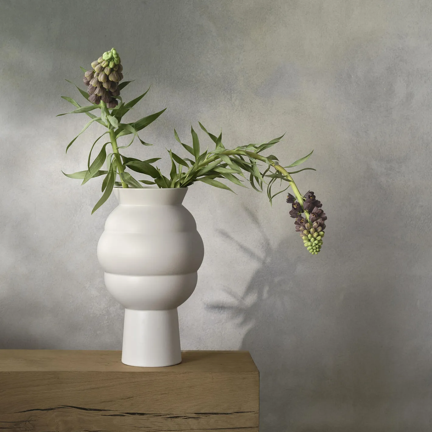 Knabstrup Keramik Tortus Archie vase No 4, white hvid