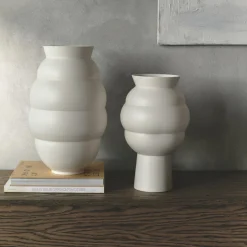 Knabstrup Keramik Tortus Archie vase No 4, white hvid