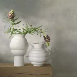 New Knabstrup Keramik Tortus Archie vase No 3, white hvid