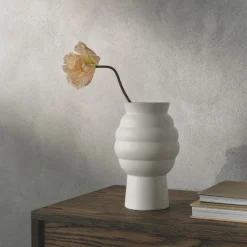 Knabstrup Keramik Tortus Archie vase No 2, white> Vaser