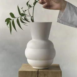 New Knabstrup Keramik Tortus Archie vase No 1, white hvid