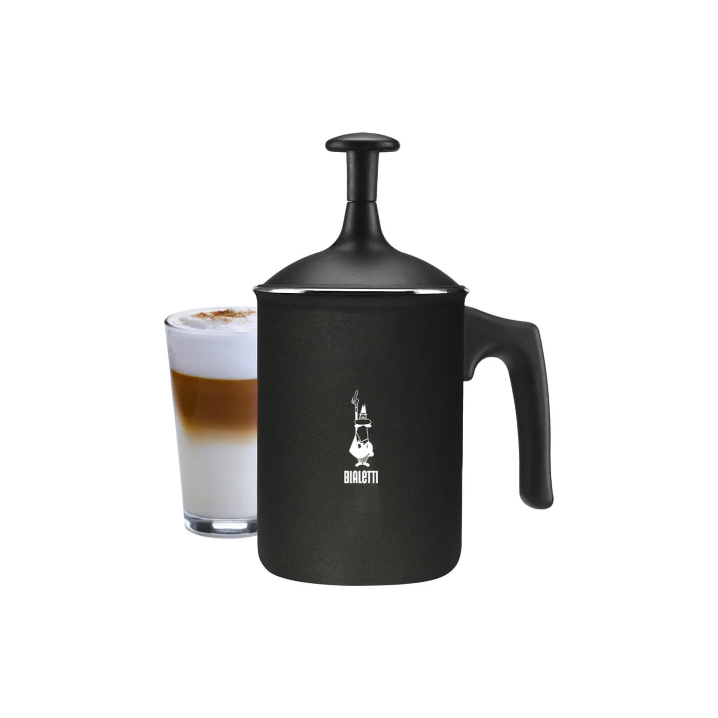 Bialetti Tuttocrema manuel mælkeskummer, sort> Kaffe- & Teudstyr