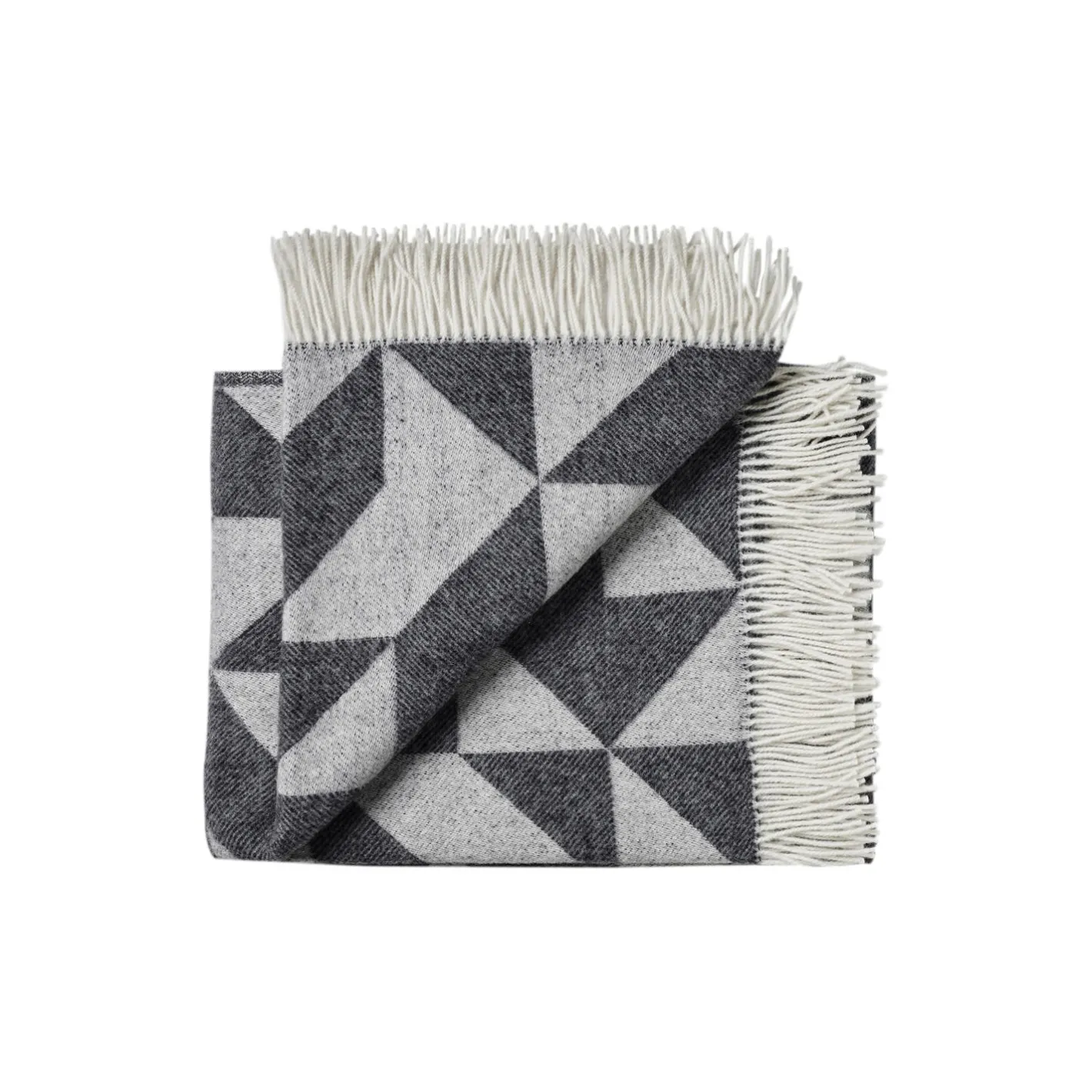 Sale Silkeborg Uldspinderi Twist a Twill plaid, 01041 dark grey