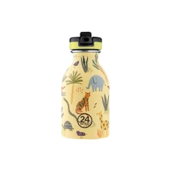 Best 24Bottles Urban Drikkeflaske med Sports Låg og Stone Finish, jungle friends