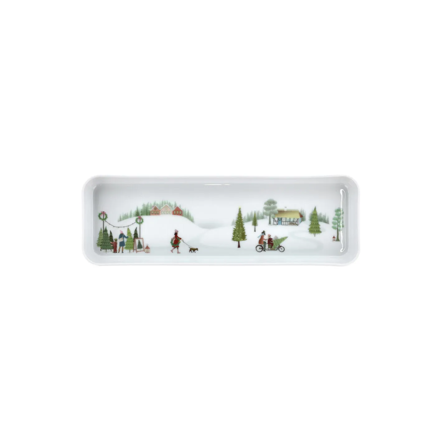 Pillivuyt Vinter rektangulært fad 36 cm> Skåle & Fade