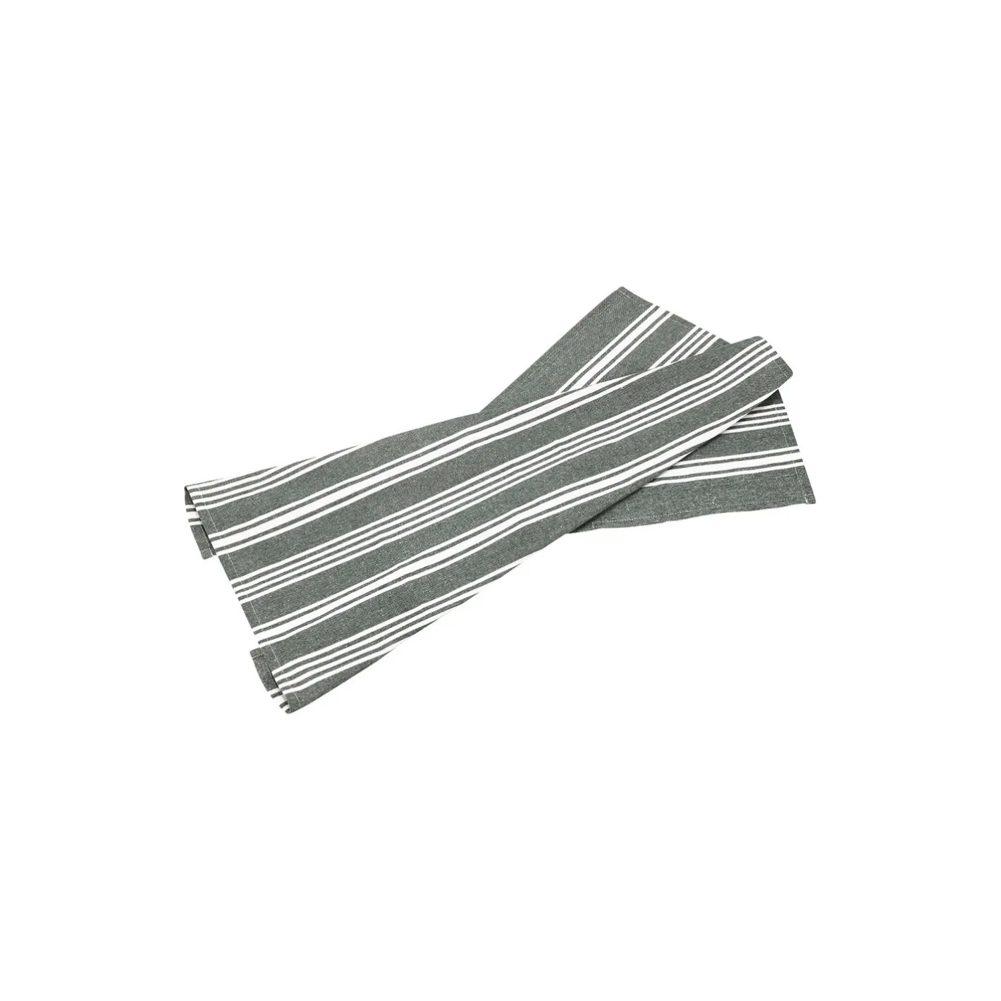 Outlet Bastian Viskestykke recycle Eco Stripe, forest green