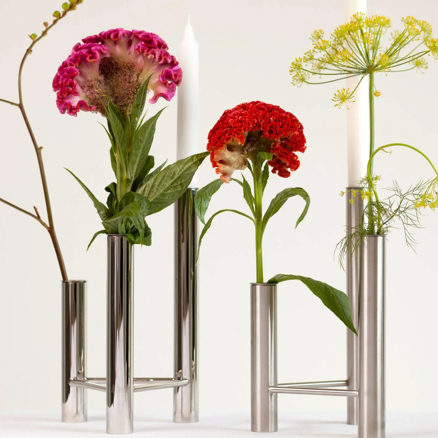 Best Kay Bojesen VISTA lysestage/vase, poleret poleret, poleret, poleret