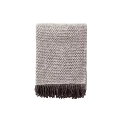 Klippan Yllefabrik Wave plaid, natural brown> Plaider